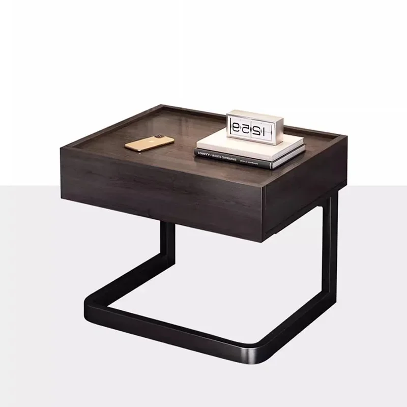 Vintage Black Night Table for Bedroom Easy to Clean Smooth Surface Solid Construction Easy to Use Multi-Purpose Use