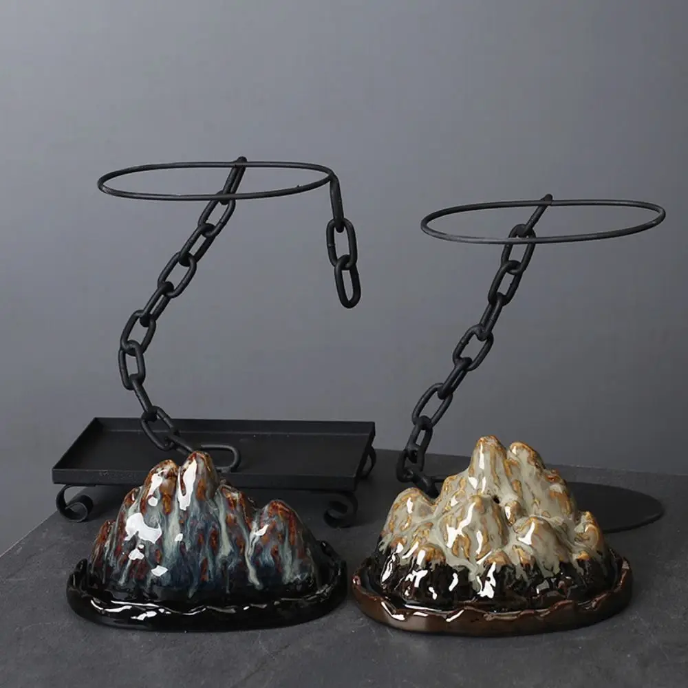Modern Bonsai Pot Fashion Hanging Succulent Planter Pot Corrosion Resistance Iron Rockery Ornament Bonsai Planter