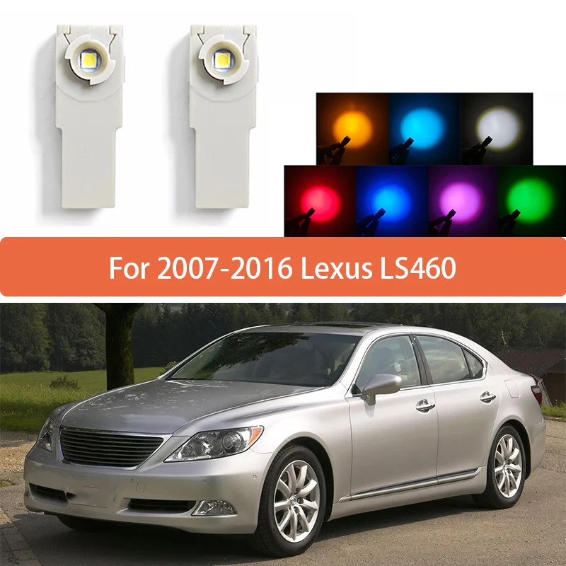 2Pcs LED Interior Foot lamp With Wire For Lexus LS460 2007-2016 Interior Decorative Lights Illuminator Connector Glove Box Lamp