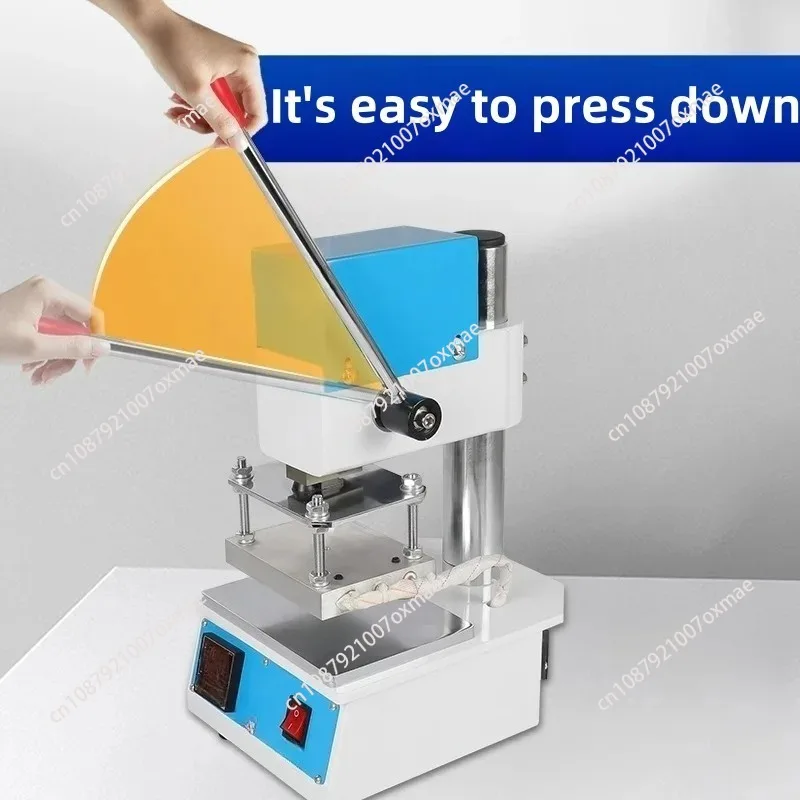 Small hot stamping machine manual hot press Leather cutting branding machine pvc creasing with Digital temperature controller
