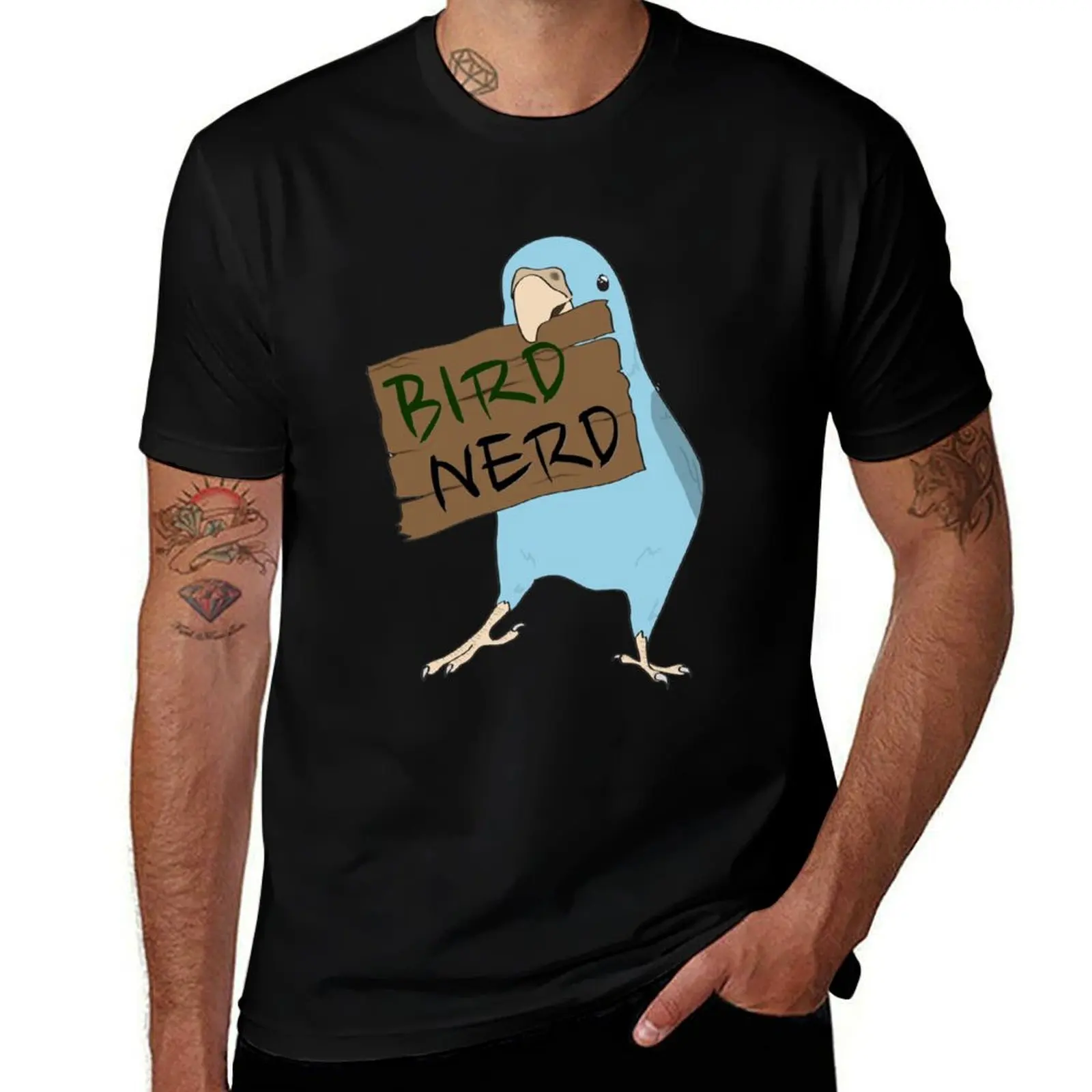 Bird Nerd T-Shirt Basic Crew Neck Short Sleeve Top T-Shirt