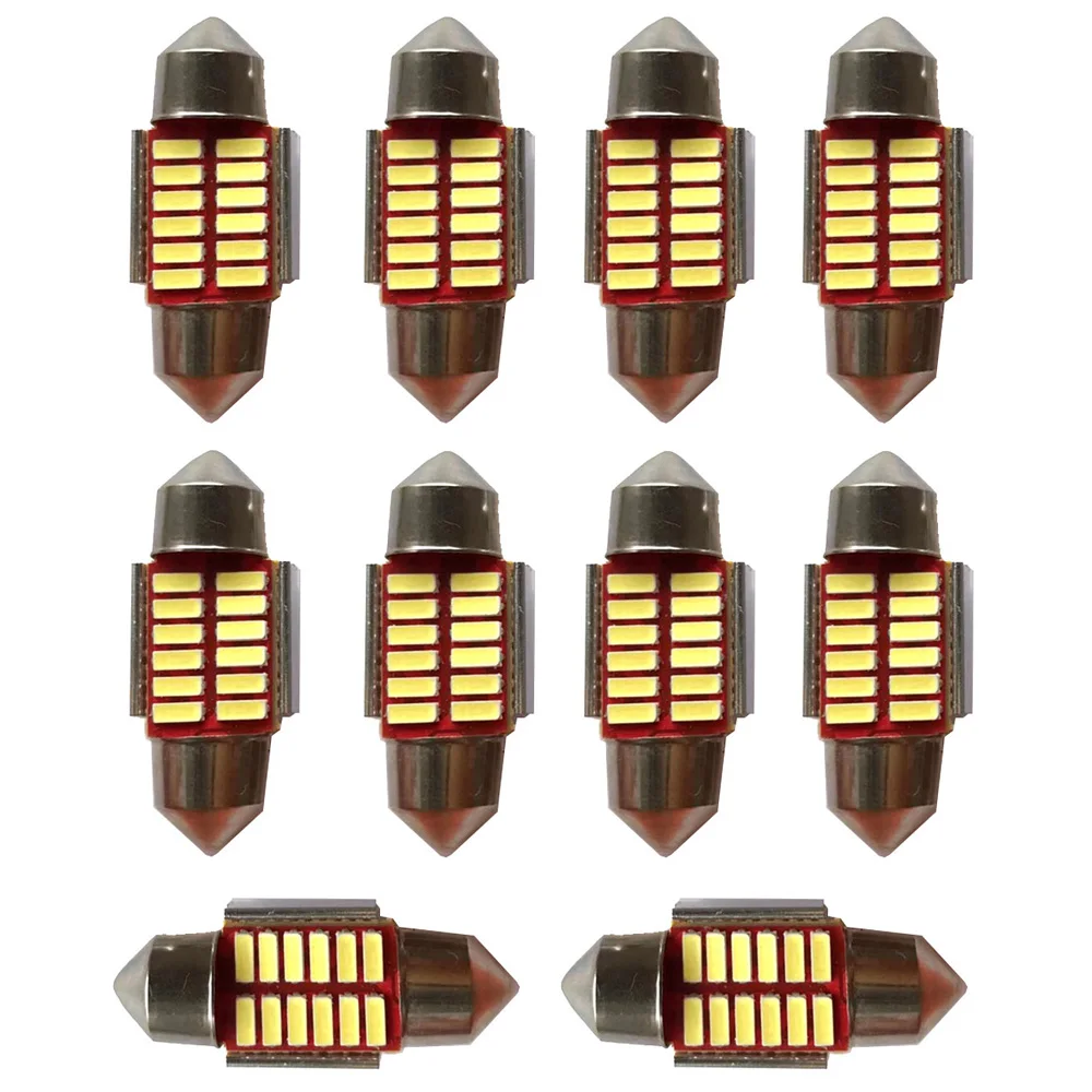 200 шт. Festoon C5W CANBUS NO Error Auto Light 12 светодиодов 31 мм DE3175 DE3021 DE3022 Лампа для чтения салона автомобиля 36 мм 39 мм 41 мм