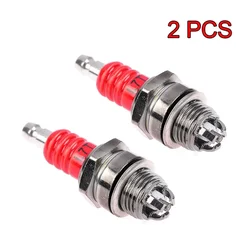 2PCS  3-Sided Pole Spark Plug L7TJC for Chainsaw and Brush Cutter Garden Machinery Lawn Mower Tool  Accessories