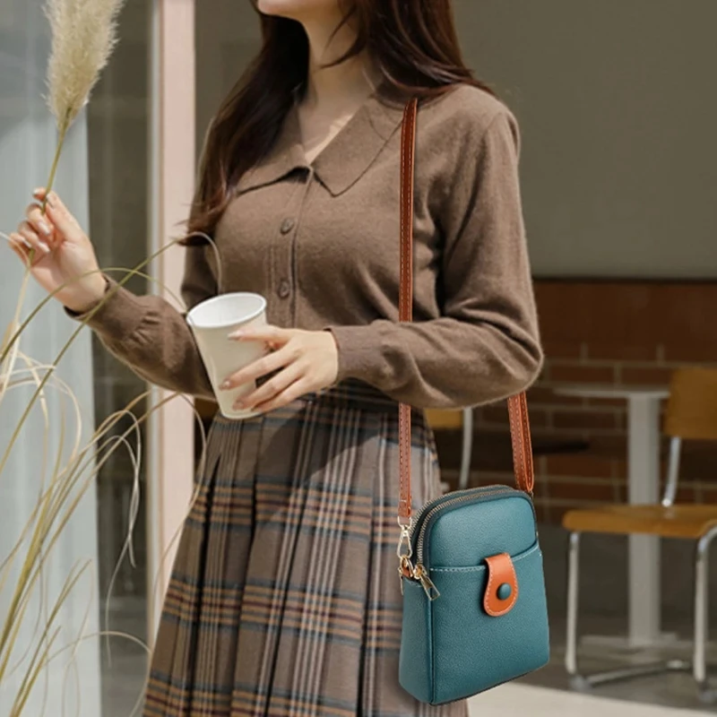 PU Leather Shoulder Satchel For Lady Soild Color Small Phone Purse and Handbag Women Luxury Design Crossbody Bags Bolsa