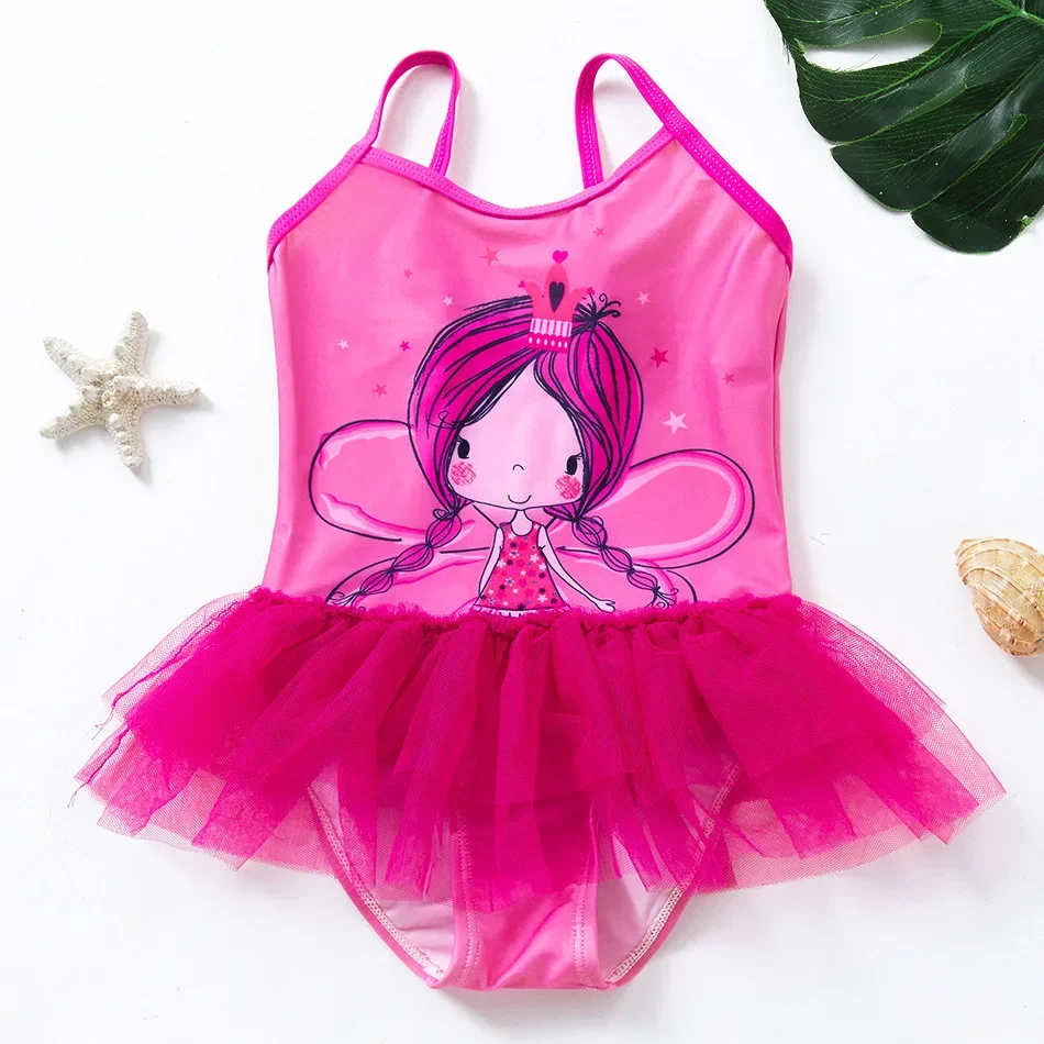 

2-16years Girls Swimsuit One Piece Swimsuit 2022 Fashion Rainbow Mermaid Swimwear For Children Summer Bathing Suits