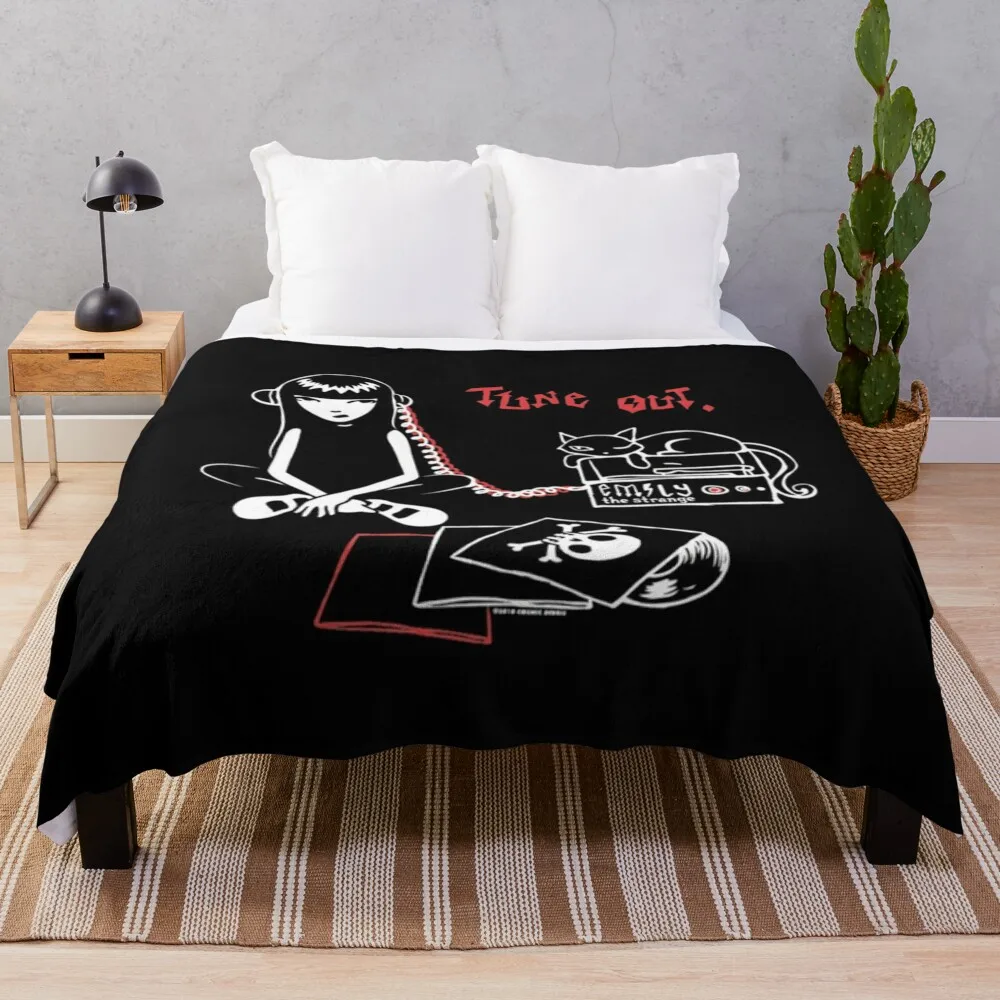 Emily the strange Throw Blanket Fashion Sofa Blankets Travel Blanket Extra Large Throw Blanket