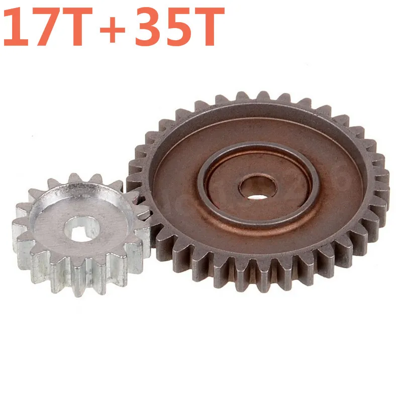 2Pcs 08033 Gear 1(35T) Gear 2(17T) HSP 1/10 Racing RC Car Hobby 4WD Monster Truck 94188 94108 TYRANNOSAURUS