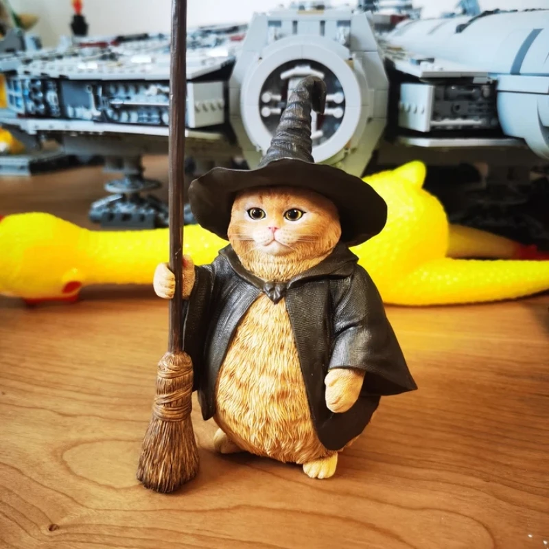 Novo em estoque mago mágico simulação gato modelo na moda brinquedo figura de ação mesa decoração perfeito aniversário surpresa presentes