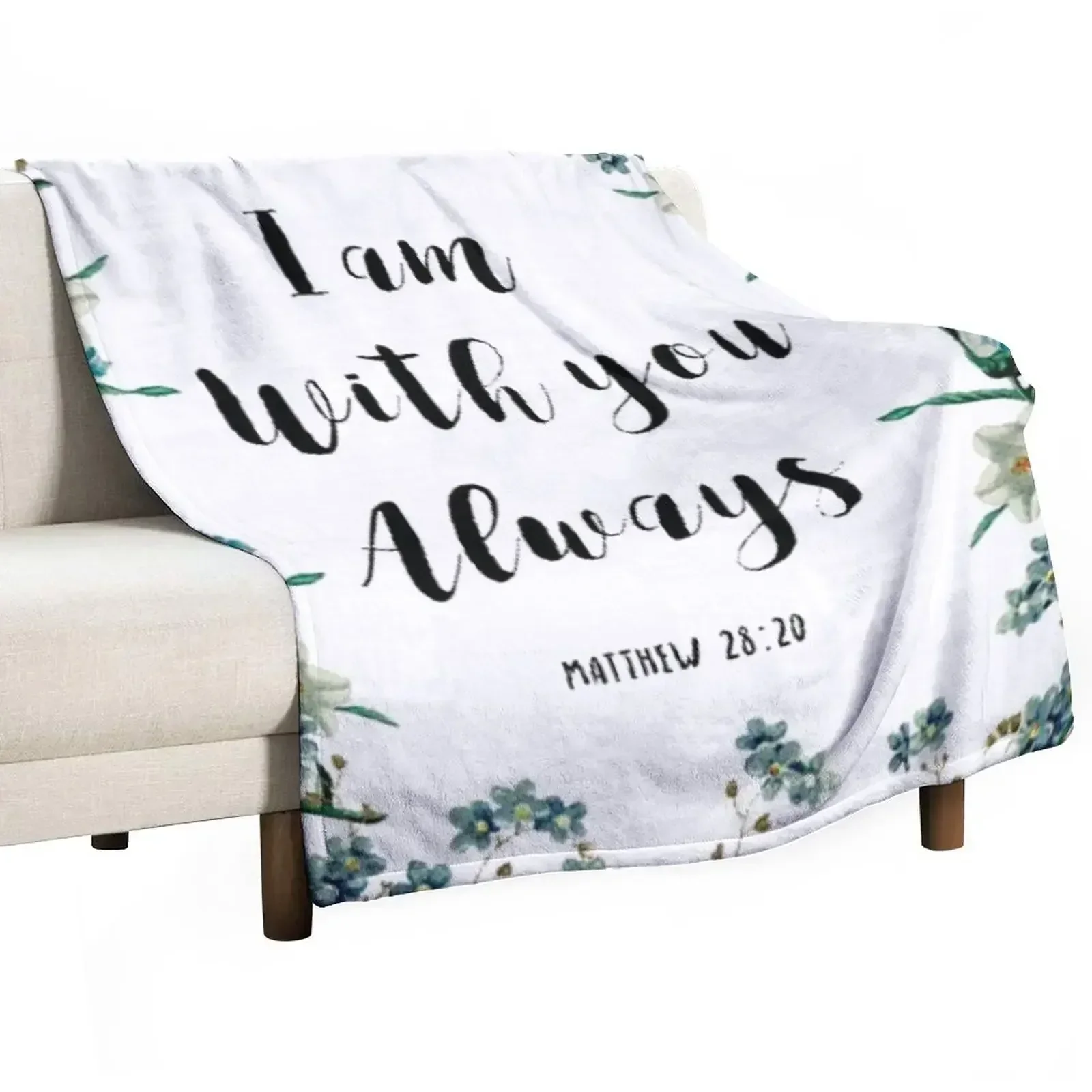 

I am with you always Throw Blanket Soft Plaid Luxury Throw Polar Bed Fashionable Blankets