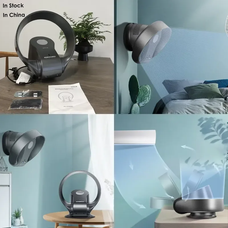 

【CHIMU HOME】 Natural Air DC Smart Leafless Fan for Energy Saving Desk Table Air Circulator Bladeless Wall Mounted Fan with