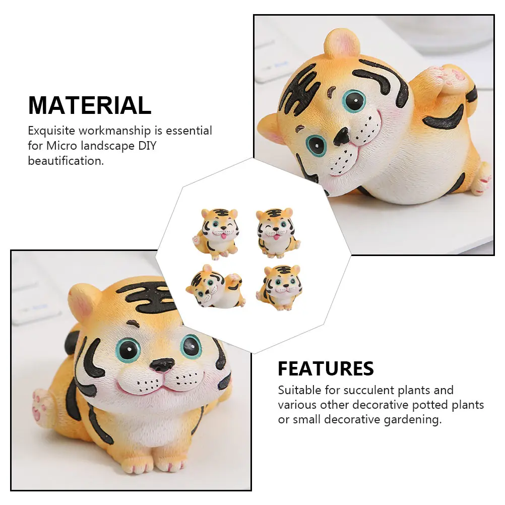 

Sculpture Decor Resin Car Decoration Ornaments Cartoon Animal Decorations Jungle Toys Animals