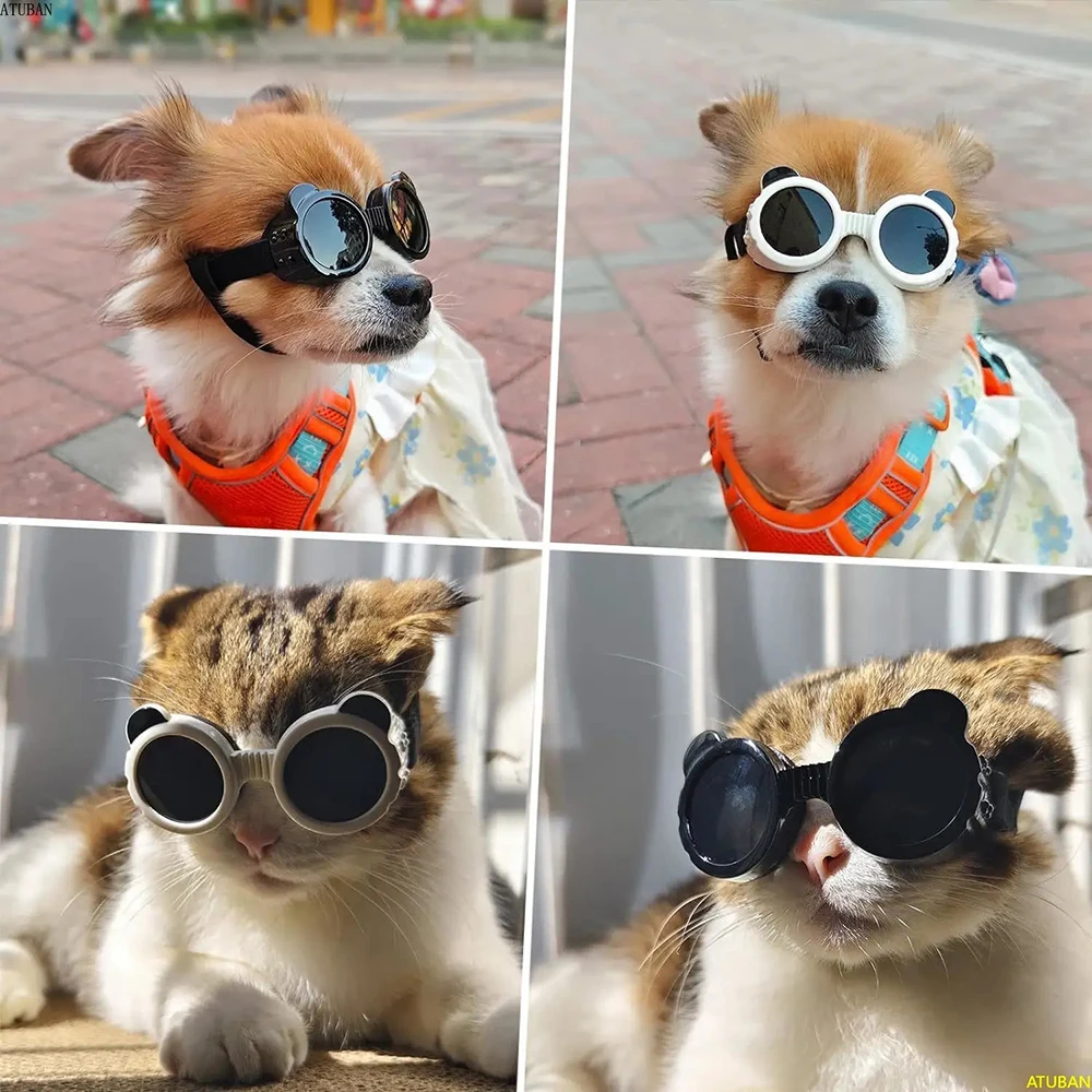 Pet Protection Glasses Small Breed Sunglasses Dog Decoration Dog Goggles Dog Eye Wear Anti-UV Cool Windproof Dog Accessories