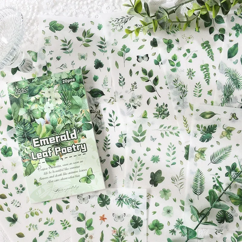 

20 листов/упаковка, цветочные изображения, высеченные наклейки васи, книга, акварельная живопись, растения, скрапбукинг, креативный журнал, коллажи