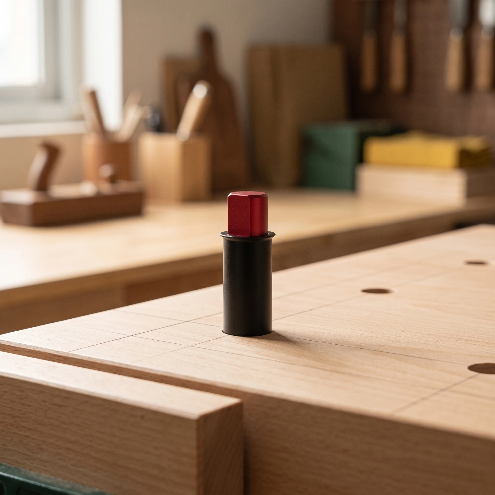 Spring-up Table Stop Matte Black Woodworking Bench Stop Workbench Dog Compact Hardware Stable for Woodworkers