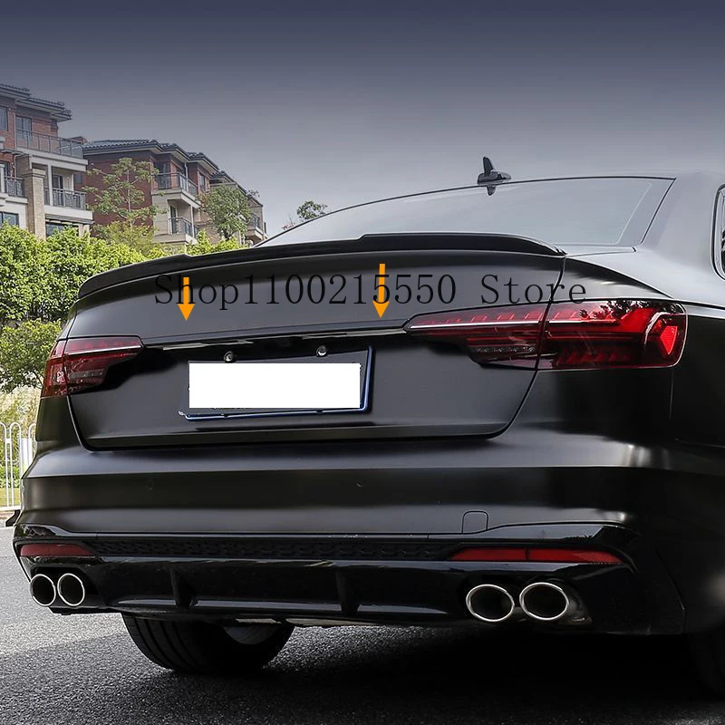 Car decoration FIT FOR Audi A4 2020 2021 2022 2024 ABS Rear door trunk trim cover Decorative strip