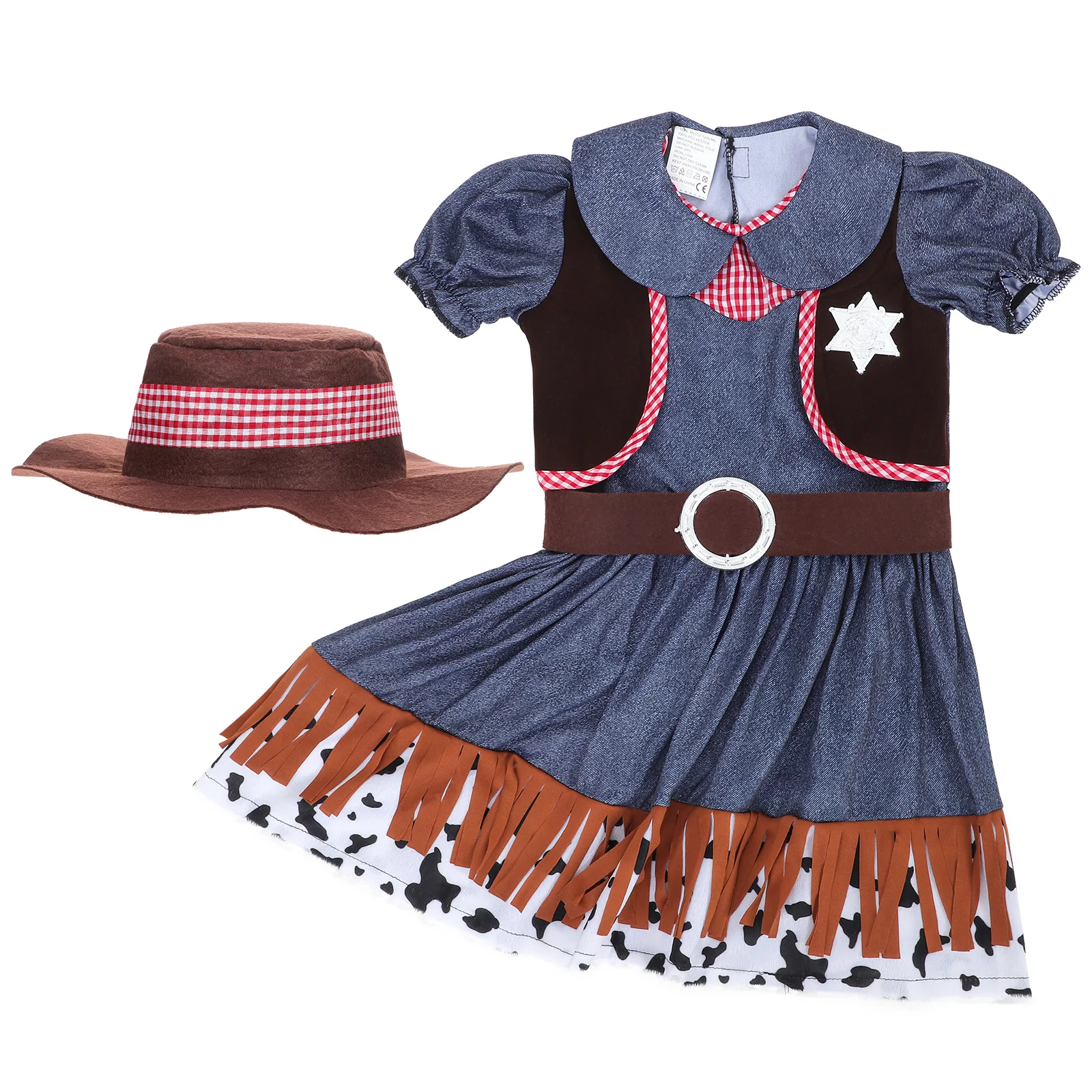 

Cowgirl Costume Girls Kids Women Western Wear Lightweight Halloween Outfit Party DIY Decor Fashion Woman Clothing