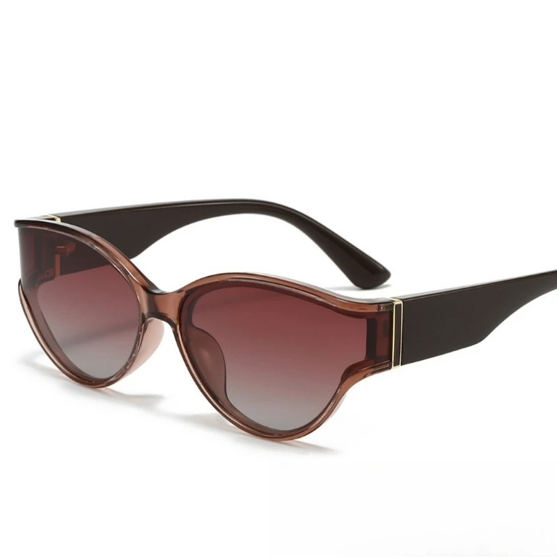 

​​2025 Curved Frame Tea Brown Polarized UV400 Luxury, Retro Street Style Unisex for Driving & Outdoors​​