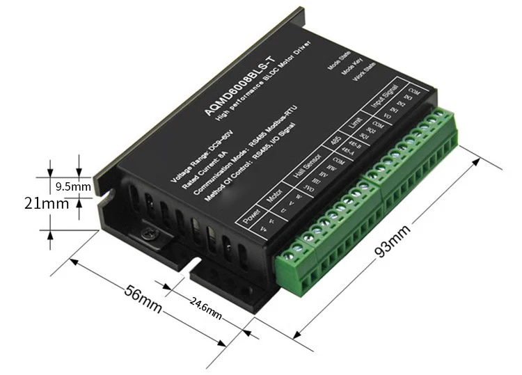 50W 335W 12V 24V 36V 48V 60V 8A DC brushless motor driver