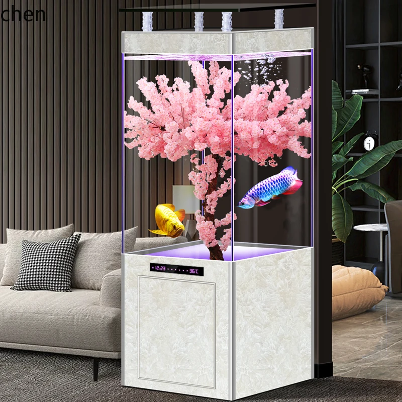 

HTT ультра-белый стеклянный аквариум для ландшафтного дизайна от пола до потолка бытовой нижний фильтр без воды коробка