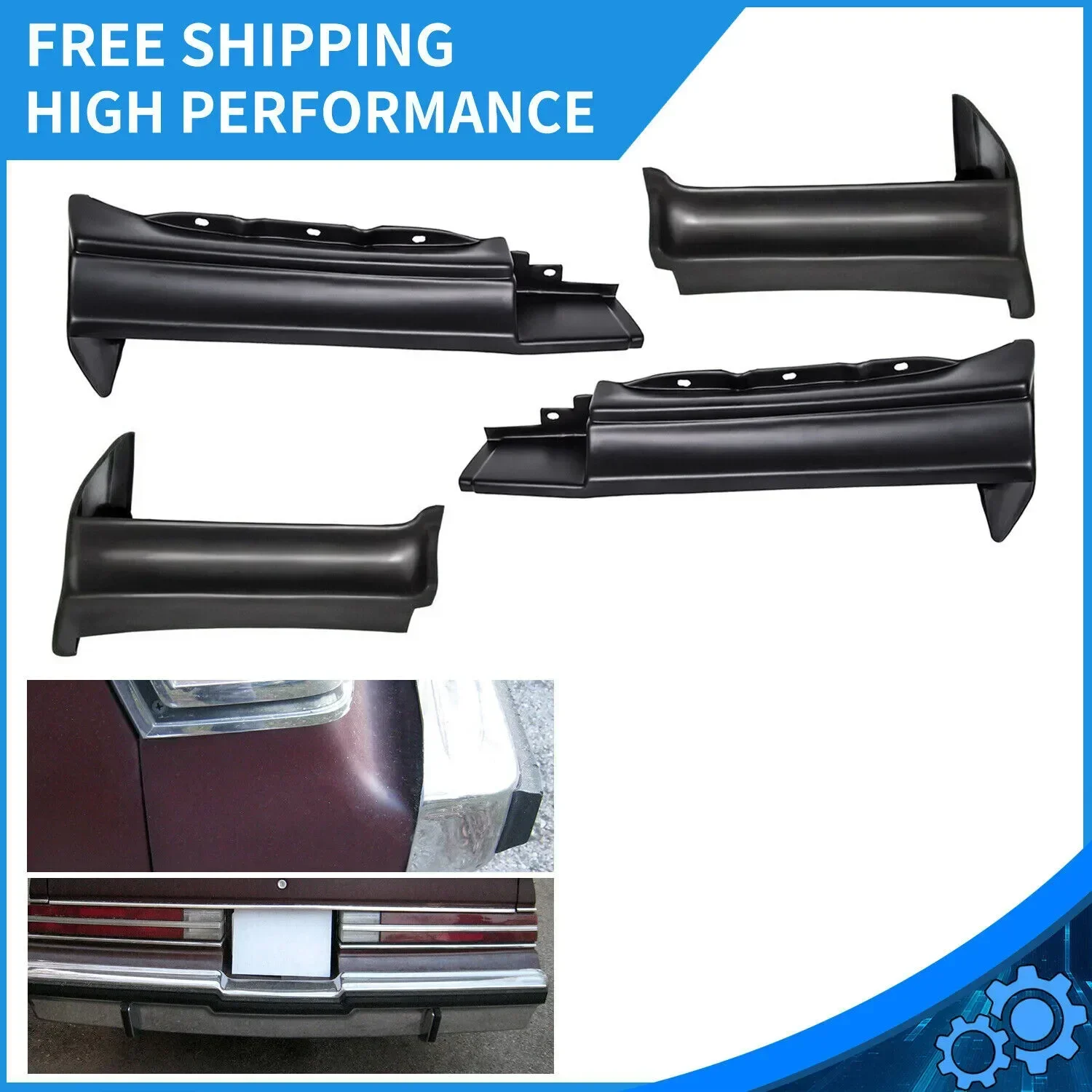 

FULL 4pc BUMPER FILLER SET For BUICK National-T-Type-Regal 1981-1987