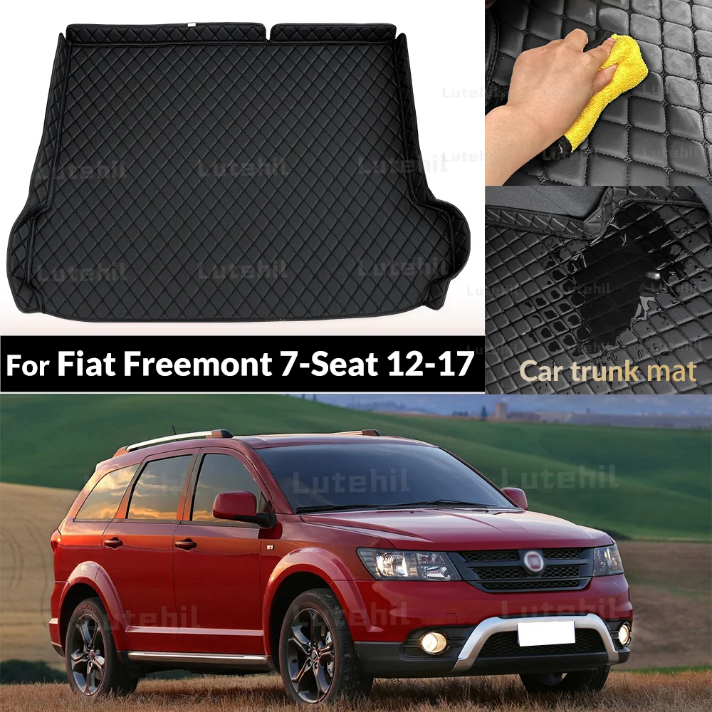 

Для Fiat Freemont 7-Seat 2012-2017 16 15 14 13, коврик для багажника автомобиля, индивидуальный защитный коврик, вкладыш для багажника, авто аксессуары для интерьера