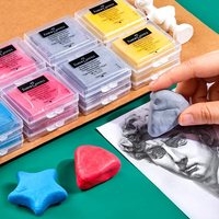 Faber-Castell Drawing Art Kneaded Erasers for Correcting,Lightening Charcoal Pencil and Pastel Artists Works, Gray in Box 1Pc