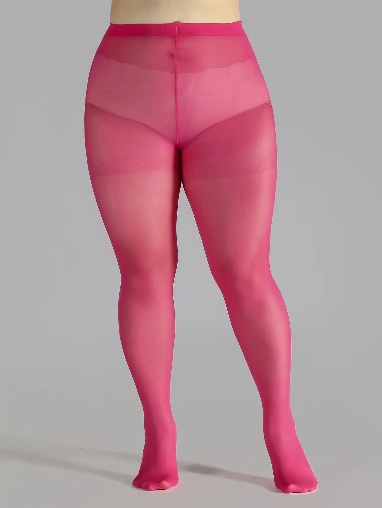 Ein Set Übergrößen-Strumpfhosen in Unifarben, Schlank, Elastisch, Vielseitig, Ultradünn, Transparent, für Damen