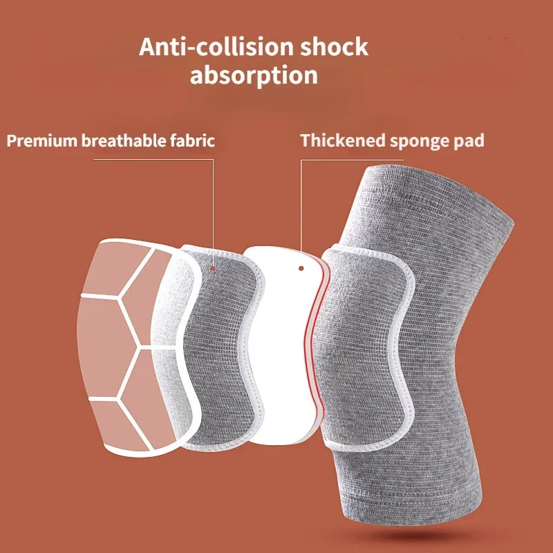 Sports Compression Knee Pads Elastic Knee Protector Thickened Sponge Knees Brace for Dancing Workout Training Skating Knee Pads