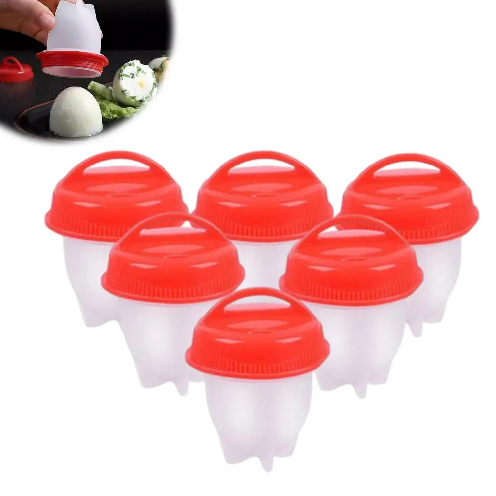 Portable Egg Steamer 3/6/9 Pcs Silicone Egg Poacher Set with Lids Non-stick Poached Egg Cups Food Grade Kitchen for Easy