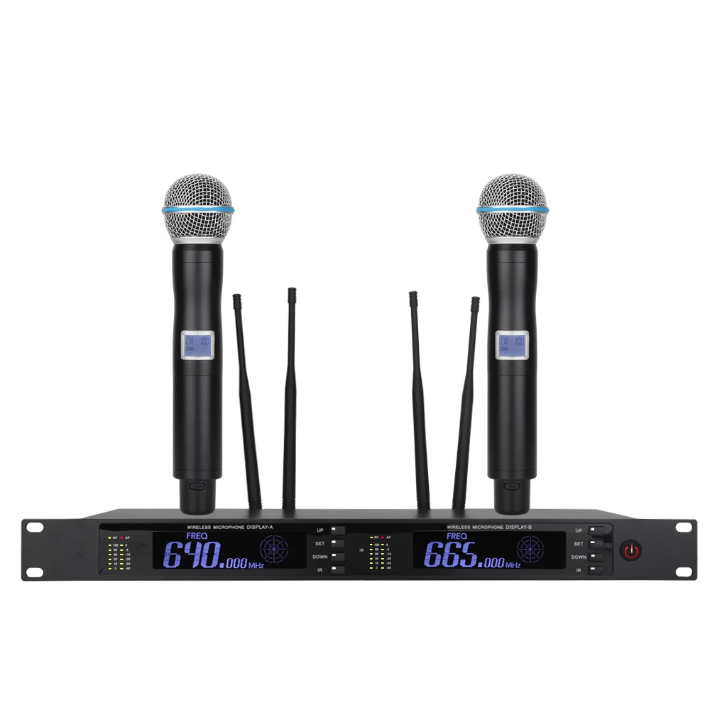 JAYETE sound system Large LED display Handheld true diversity UHF professional concert wireless microphone