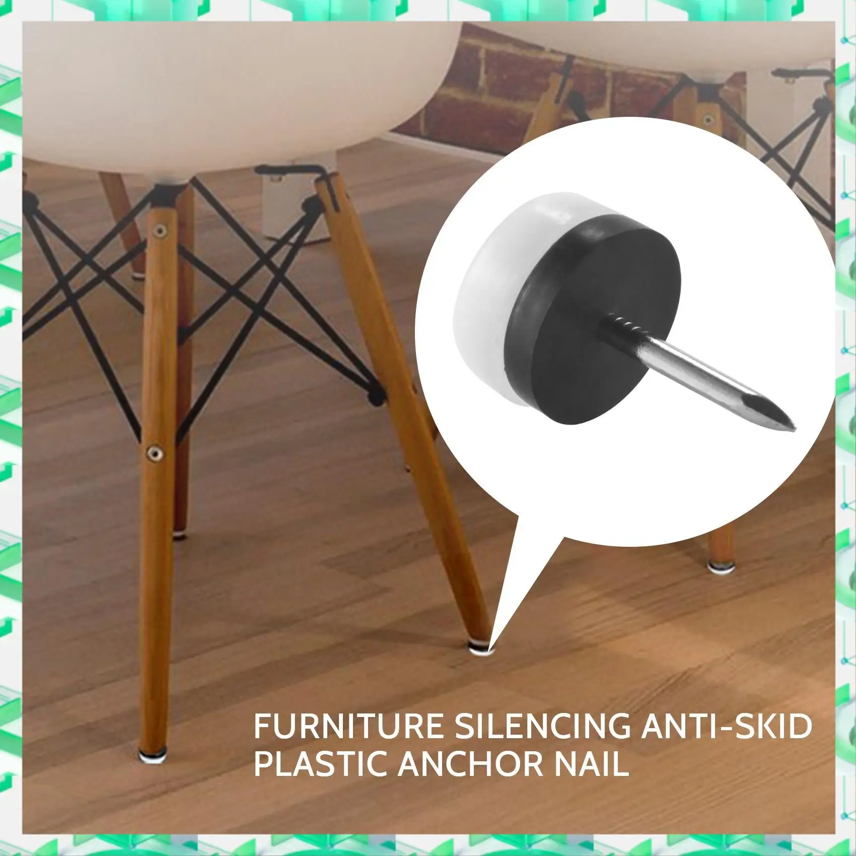 

FIZP 40Pcs Thickened Furniture Glide,Nail-On Nylon Slider Pad Floor Protector For Wooden Leg Feet Of Chair Table Sofa(18Mm Or 0.