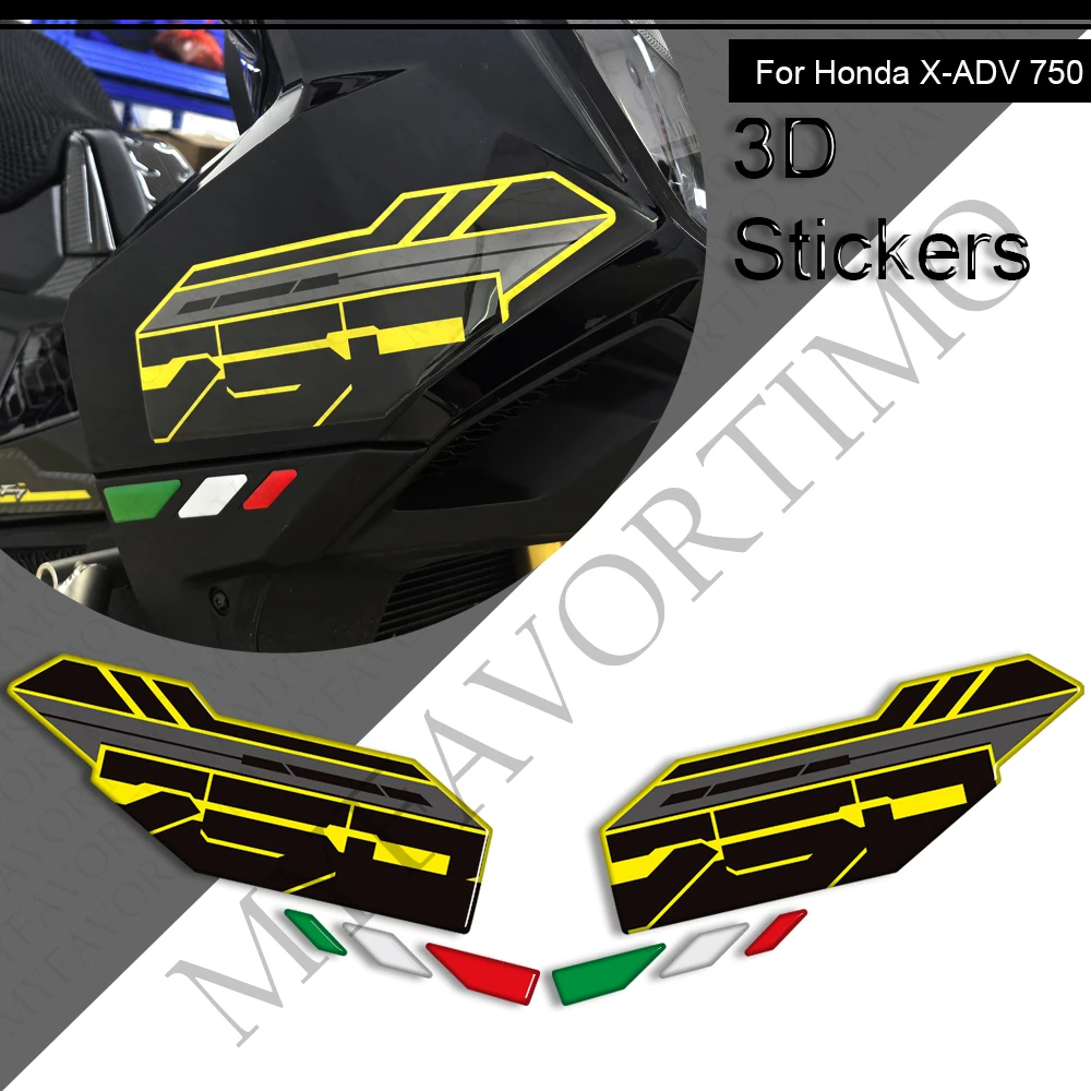 لهوندا X-ADV XADV X ADV 750 2025 مغامرة دراجة نارية خزان الوسادة عجلات الركبة الجسم الحاجز شل عدة ملصقات حامي الشارات