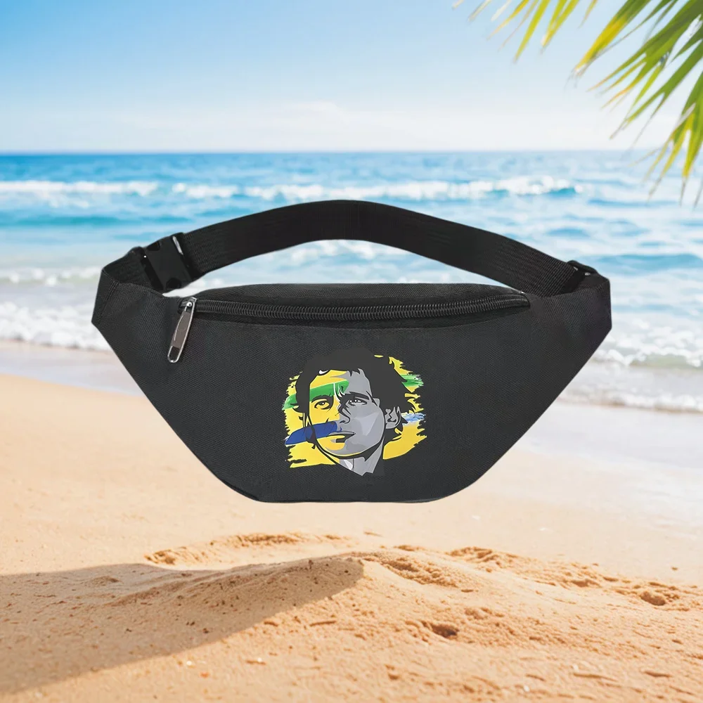Stylish Man's Face Portrait Design Waist Backpack Crossbody Chest Bag Street Casual Sporty Fashionable Simple Unique Printed Des