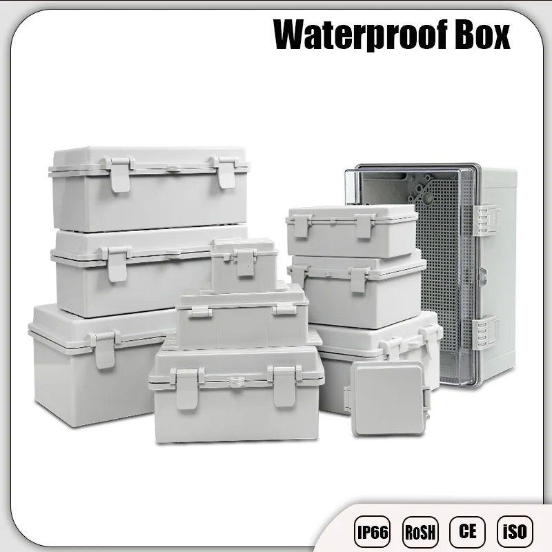 IP66 Electrical Plastic Enclosure ABS Power Junction Box Outdoor Waterproof Distribution Box for Electric Instrument Project