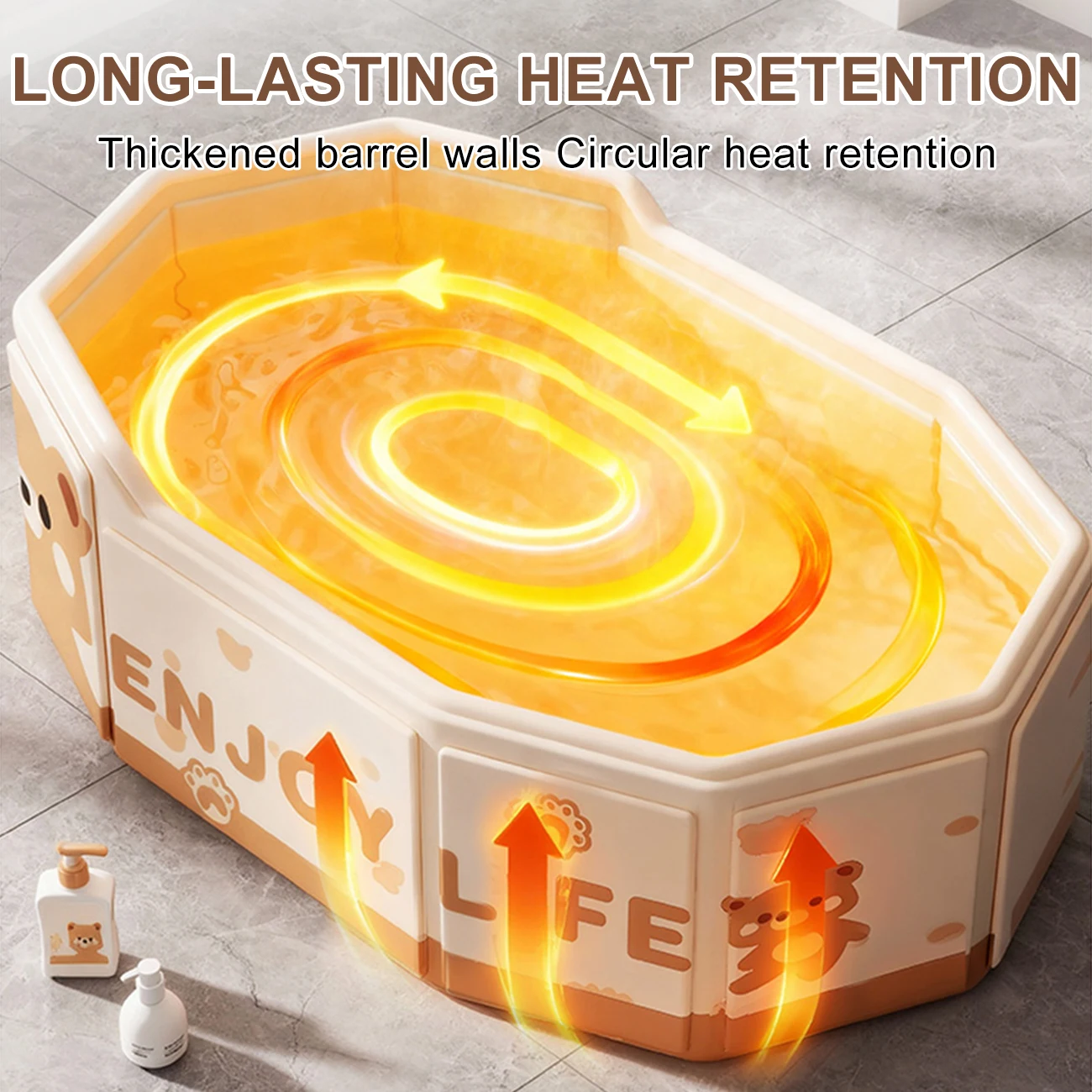 Складная детская ванночка для младенцев и малышей, 1 шт., складная и герметичная, усиленная прочная конструкция