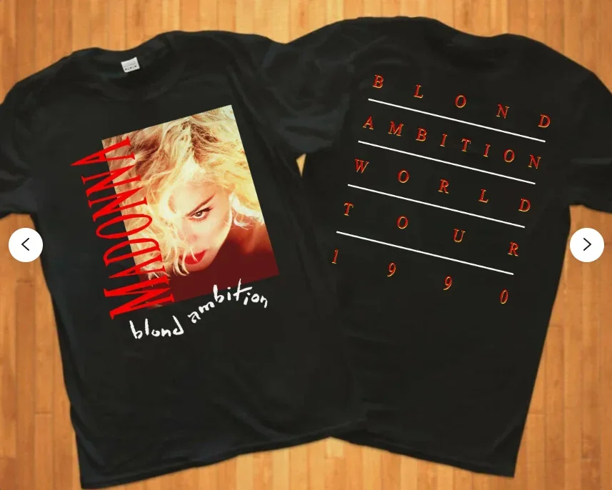 90s Madonna Blond Ambition World Tour Concert T-Shirt, Vintage 1990 Madonna Worl