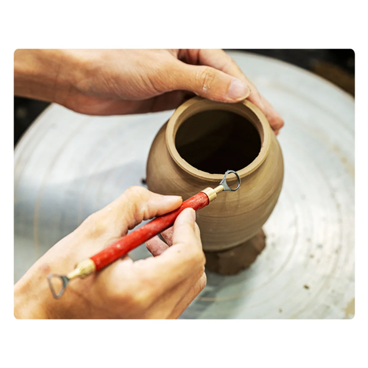 جديد التنغستن الصلب المزدوج رئيس التشذيب مكشطة مقبض خشبي النحت التشذيب السيراميك الملمس نحت الفخار أداة L