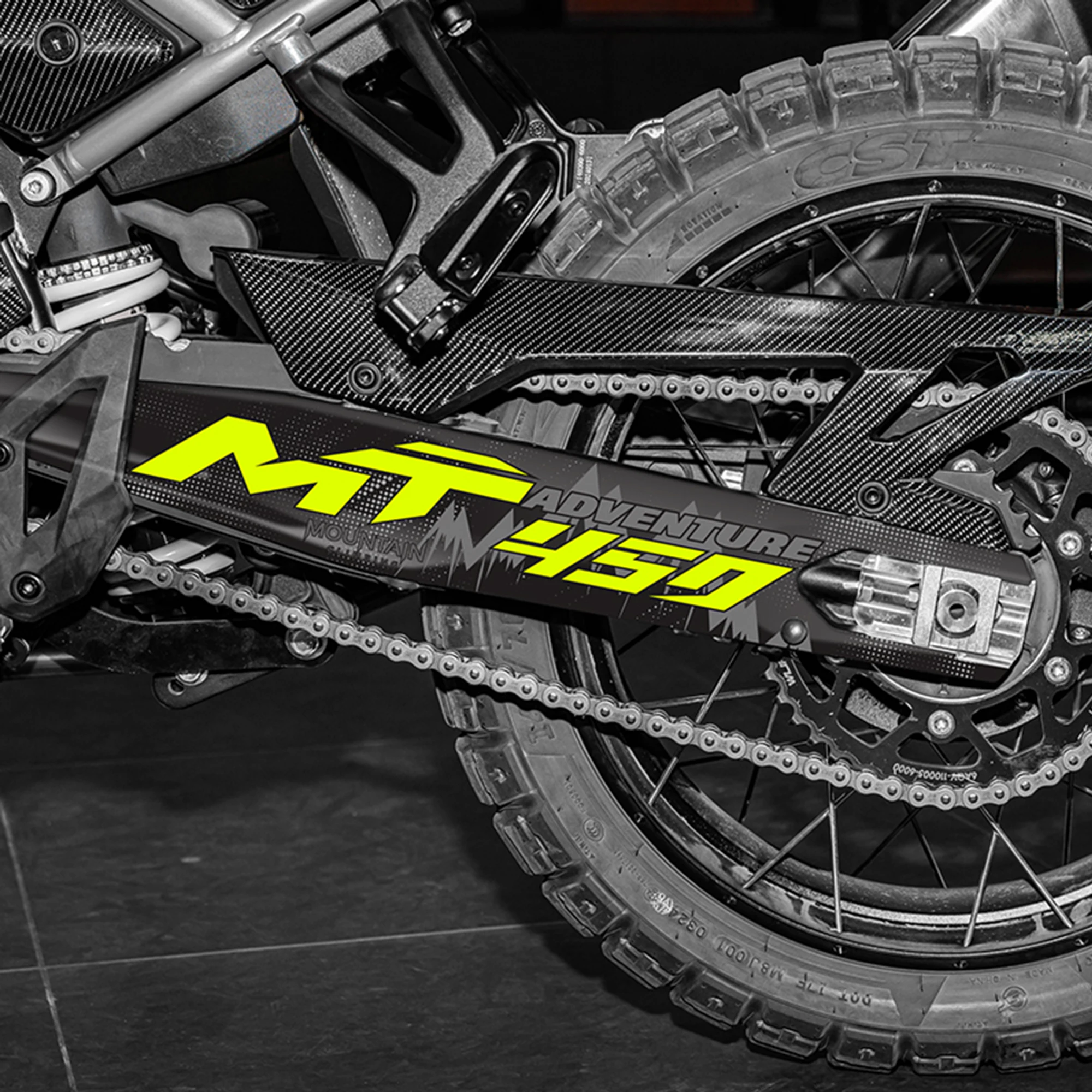 Motorcycle Rear Swingarm Decal Sticker Compatible with 2024-2026 CFMOTO 450MT Waterproof Decorative Film Accessories
