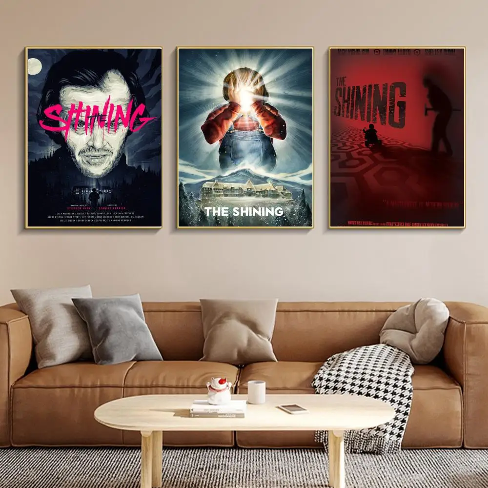 Classic Horror Film The Shining Movie Poster Retro Print Paper Waterproof High Quality Sticker Home Living Room Bar Wall Decor