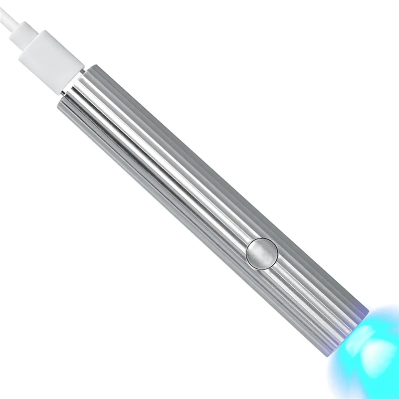 A07F-Mini UV LED Nail Dryers 3W Portable Quick Nail Drying Lamp USB Rechargeable Mini Flashlight Pen
