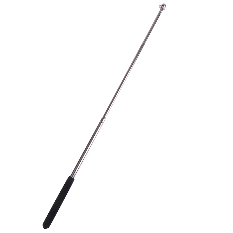 Professional Touch 1 Meter Head Telescopic Flagpole Stainless Steel Teacher Pointer Black