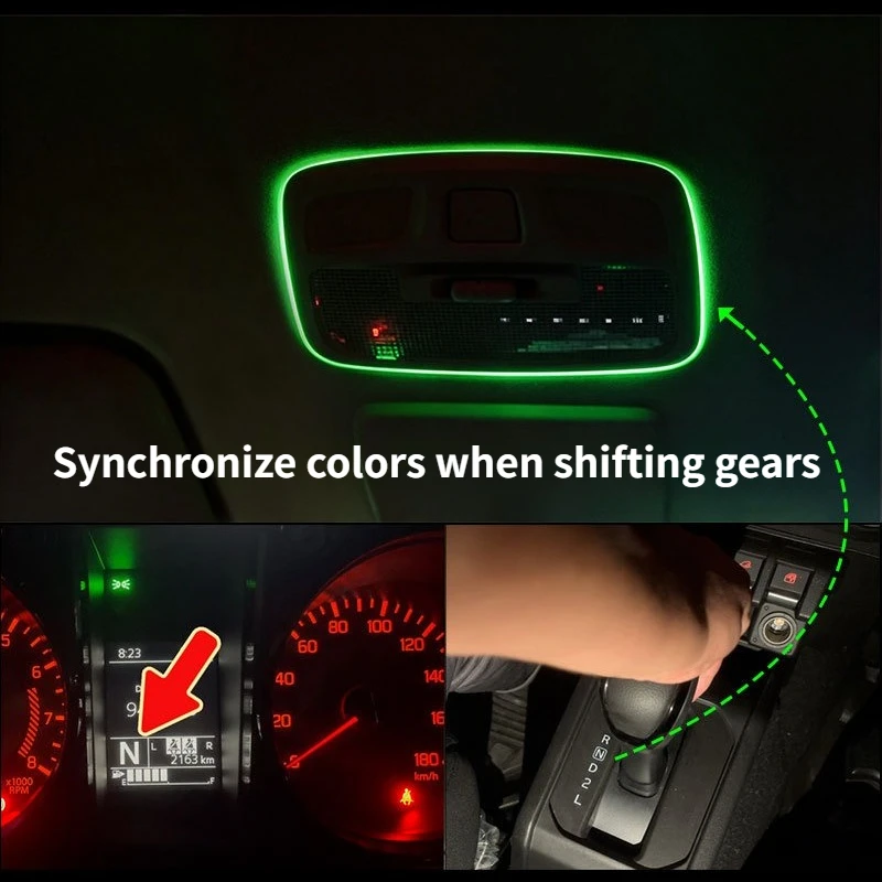 For Suzuki Jimny (Five-Door Version) Car Roof Surround Ambient Lights Welcome Lights Atmosphere Lights Car Interior Accessories
