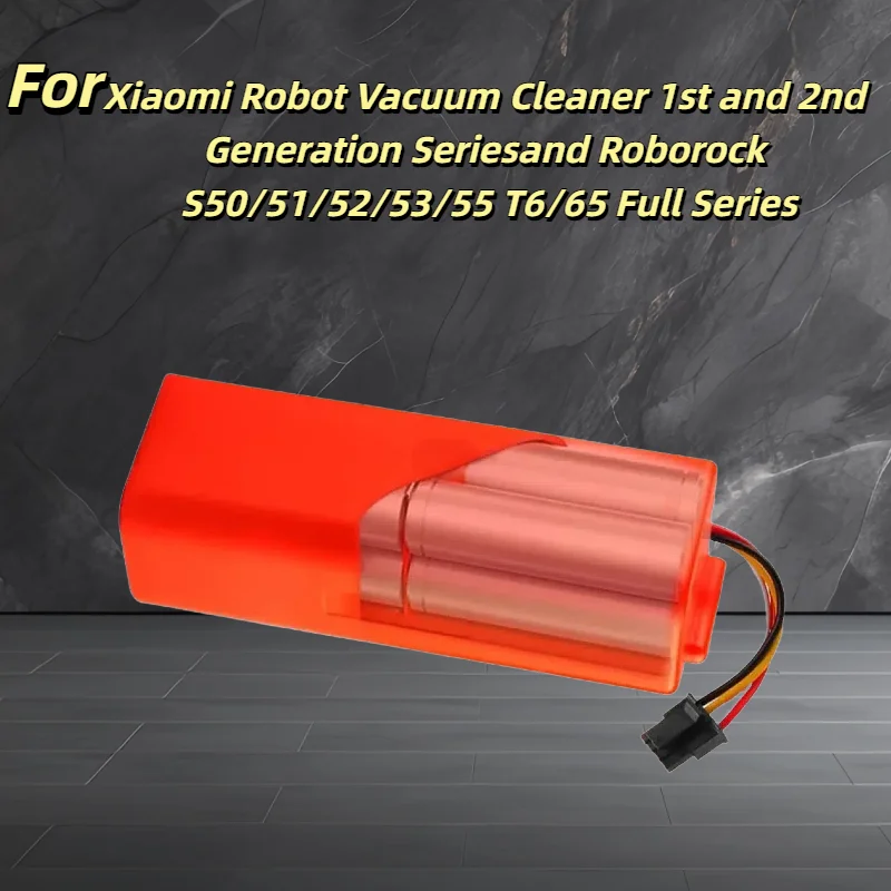 

Aleaivy 6500mAh BRR-4S2P-5200S Robotic Vacuum Cleaner Replacement Battery for Xiaomi Roborock S55 S60 S65 S50 S51 S5 MAX S6