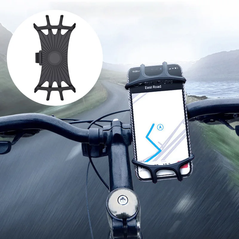 

Вращающийся на 360 градусов держатель для телефона на велосипед/мотоцикл, силиконовый, выдвижной, универсальный для всех телефонов