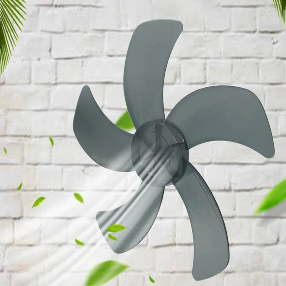 40cm Plastic Fan Blade 5 Leaves Standing Pedestal Fan Blade Table Fanner With Nut Cover Electric Fan Accessories