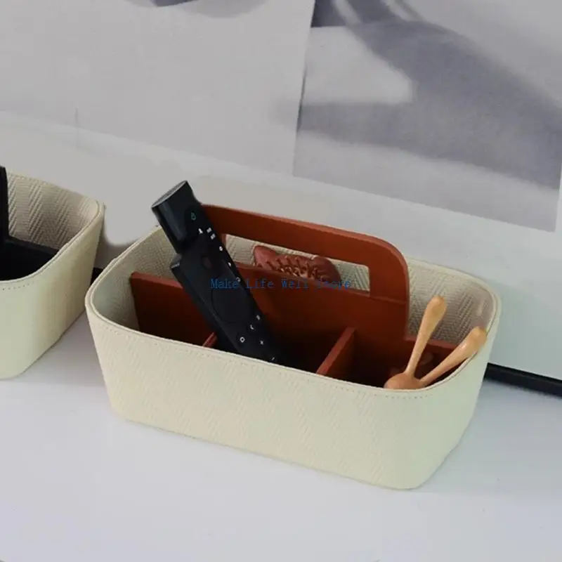 Sophisticated Sturdy PU Leather Storage Box for Coffee Table Organization and Sundries Management Daily Casual Use