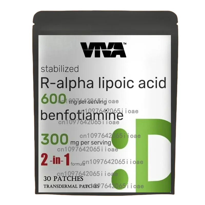 

30 Patches R-Alpha Lipoic Acid Transdermal Patches High Potency for Cellular Energy & Metabollic Function