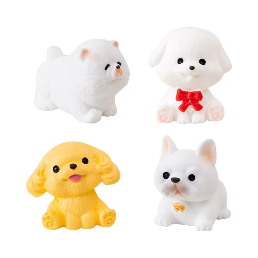 Figuritas de perro en miniatura, adornos de Micro paisaje de animales de dibujos animados para la habitación del hogar, Accesorios de escritorio