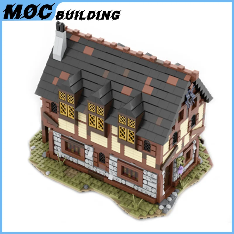 Moc Middeleeuwse Handelaar Boerderij Model Bouwstenen Cottage Stenen Diy Assembleren Speelgoed Kerstcollectie Kerstcadeaus