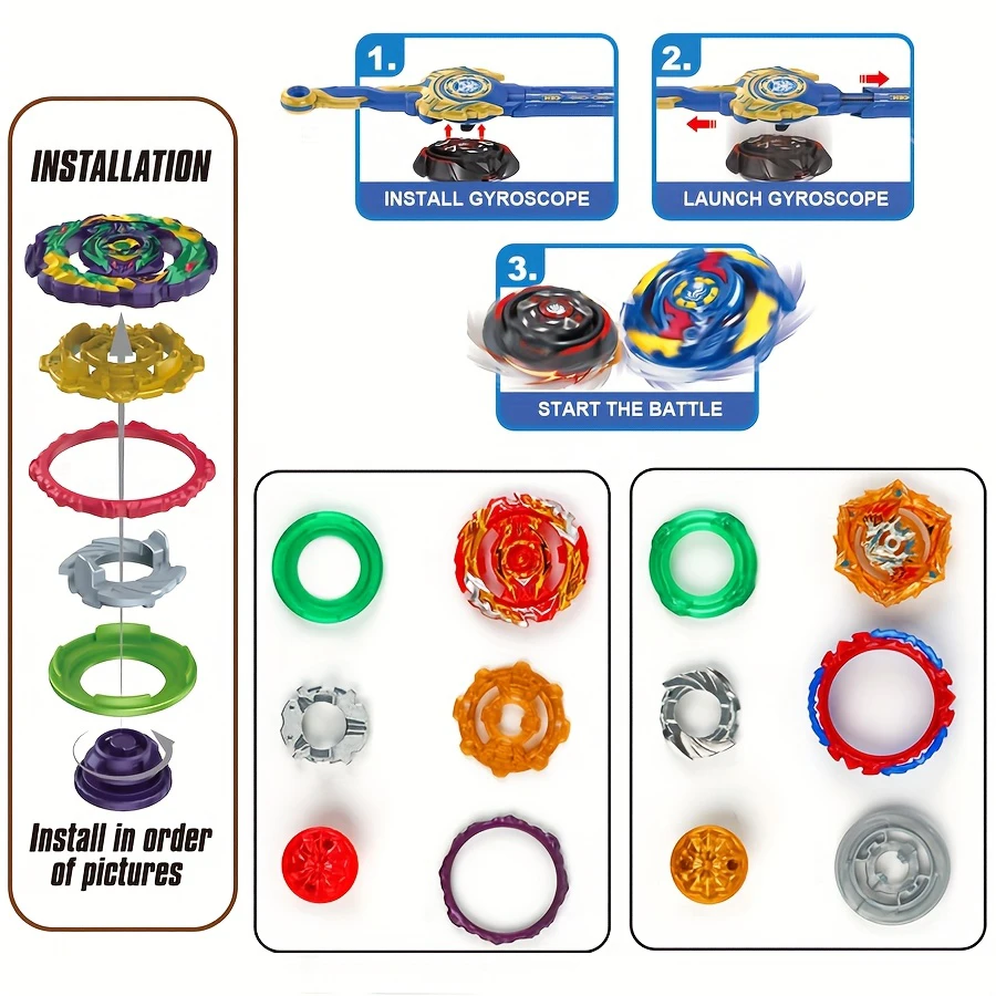 مجموعة ألعاب الدوران على طراز سيف المعركة للأطفال، قاذفة السيف + الدوران، لعبة اجتماعية للأولاد، التفاعل بين الوالدين والطفل #5